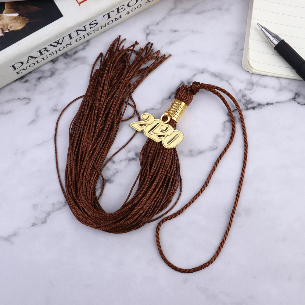 40cm Doctor Bachelor Hat Tassel Hanging Ear Clothing Graduation Accessories Hanging Pendant Tassel(Grey)