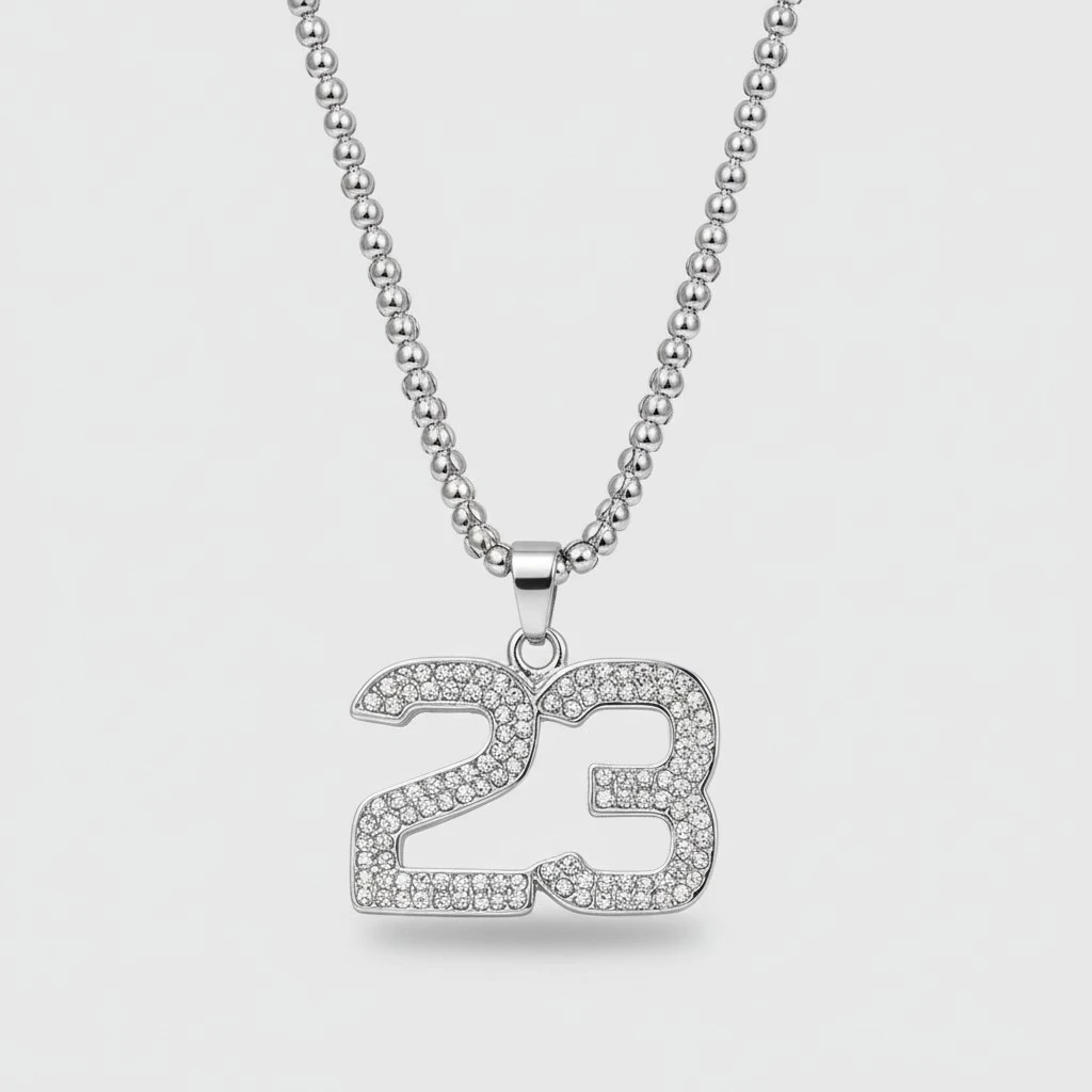 Number Necklace Personalized Necklace Men Women Neck Chain Number 23 Necklace