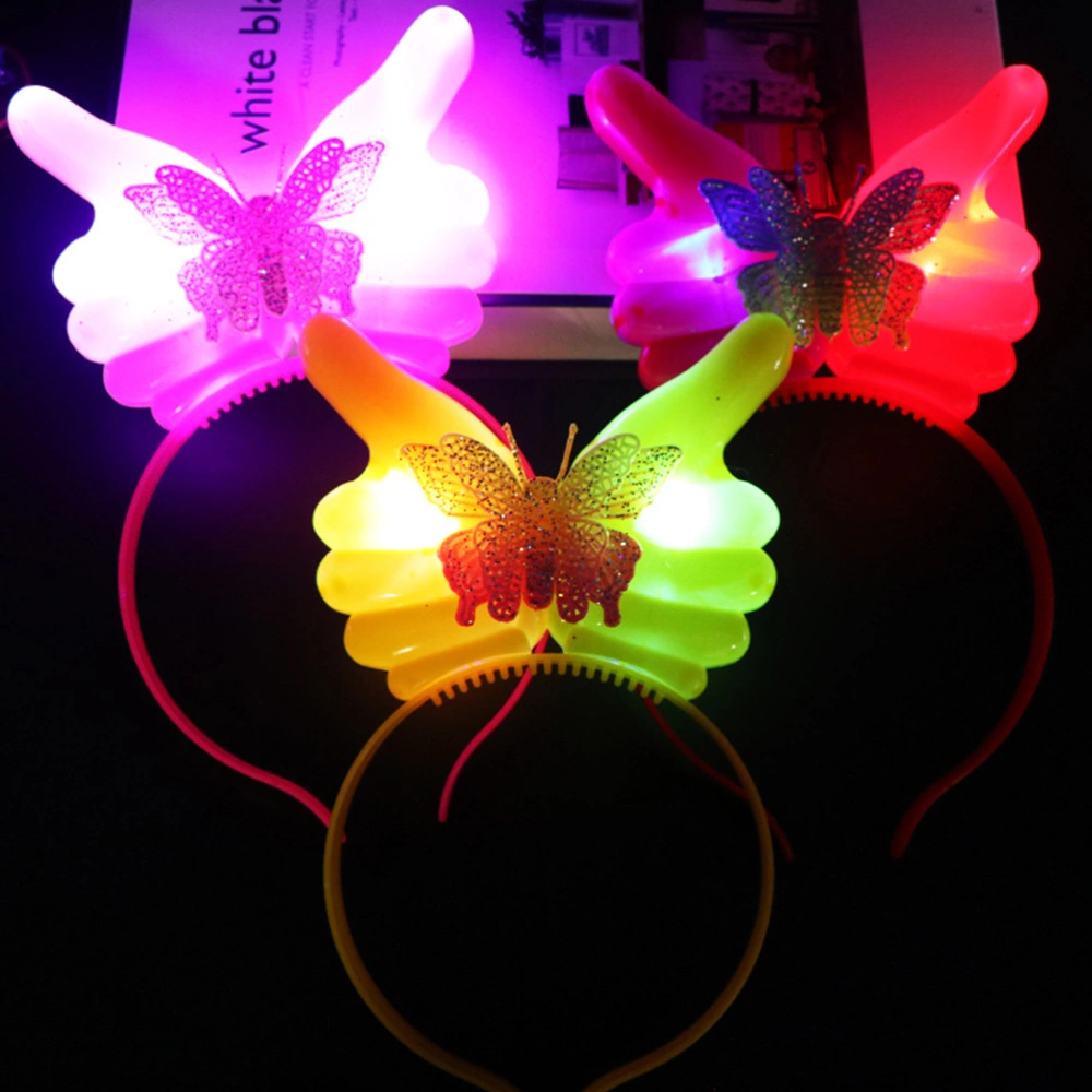 4 Pcs Glow Hair Creative Shape Pin (Red Yellow Rosy)