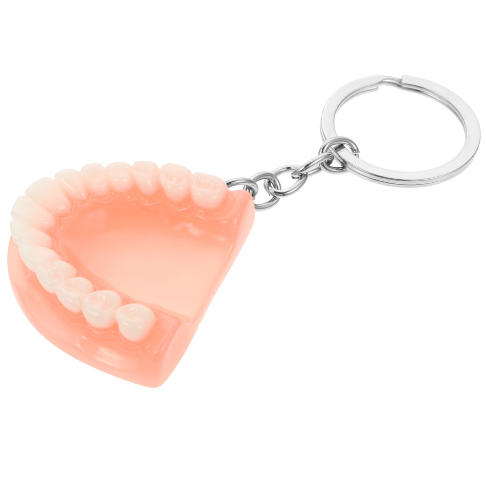 1pc Halloween Key Chain Resin Spoof Denture Pendant Keychain Halloween Supply