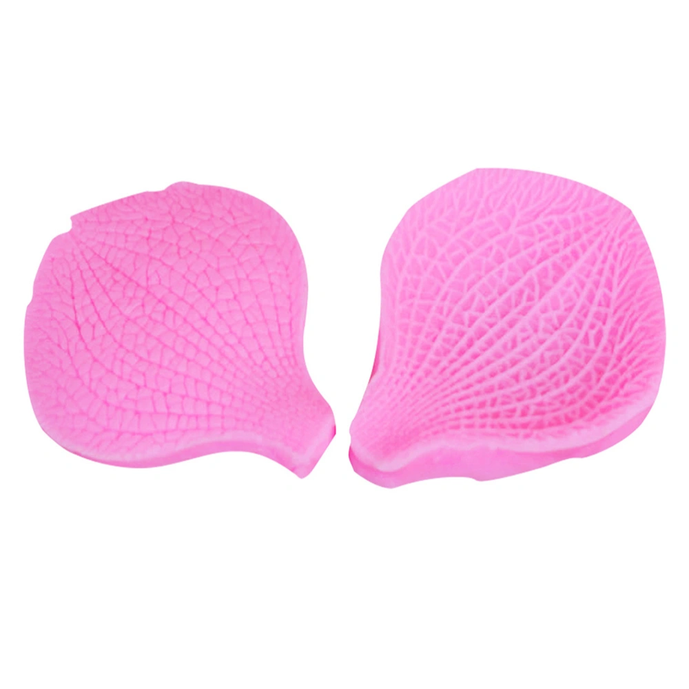 2PCS Orchid Petals Silicone Molds Cake Decorating Tools Bakeware Cupcake Dessert Chocolate Fondant Mold (Pink)