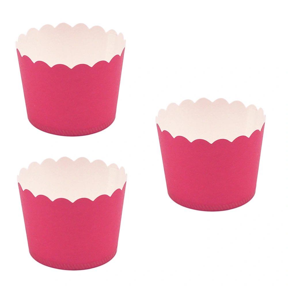 24 Pcs Solid Bright Colors Cupcake Wrappers Round Thicken Muffin Cup Cake Paper Cup-5x4.5cm(Rosy)