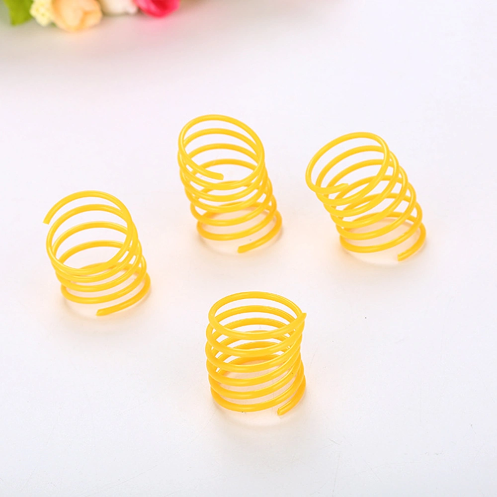 20Pcs Pet Colorful Springs Cat Toys Kitten Plastic Toys  for Cat Kitten Pets (Random Color)