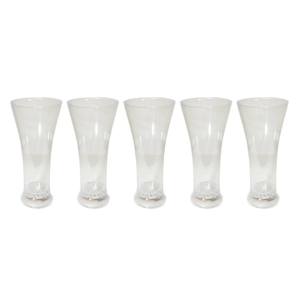 5 Pcs Creative Colorful Flashing LED Cup Water Induction  Luminous Light-Up Goblet Juice Cup for Restaurant Party Bar