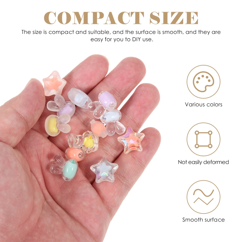 120Pcs Plastic Loose Beads DIY Loose Beads Jewelry Making Spacer Beads