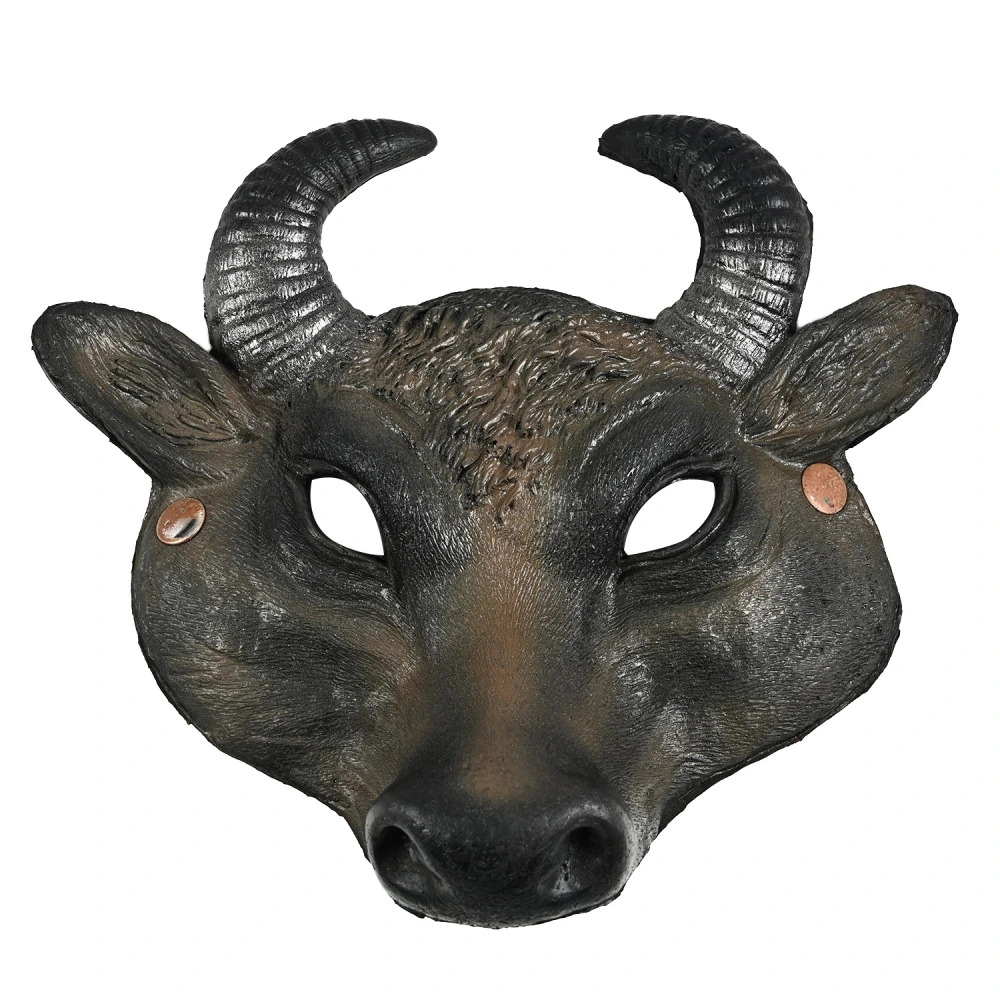 Bull Mask Prom Mask Costume Prop Fake Bull Mask Half Face Halloween Mask Supply