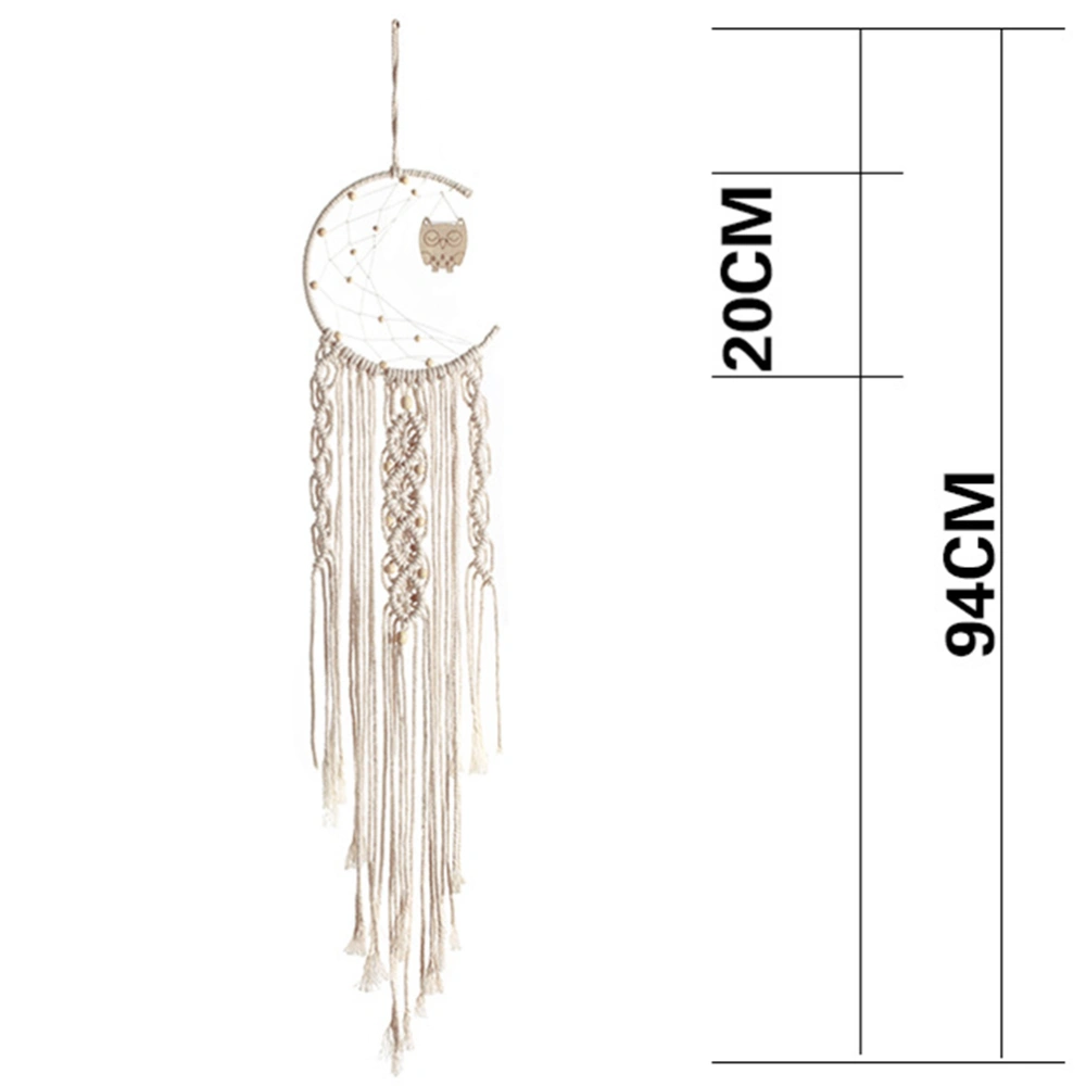 Owl Tassel Tapestry Decor Creative Wall Hanging Adornment Chic Hanging Ornament Wall Decor for Home Living Room