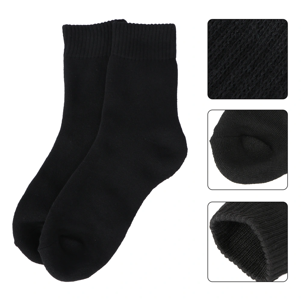 5Pairs Cotton Deodorant Men Socks Winter Thicken Socks Mid-calf Length Socks