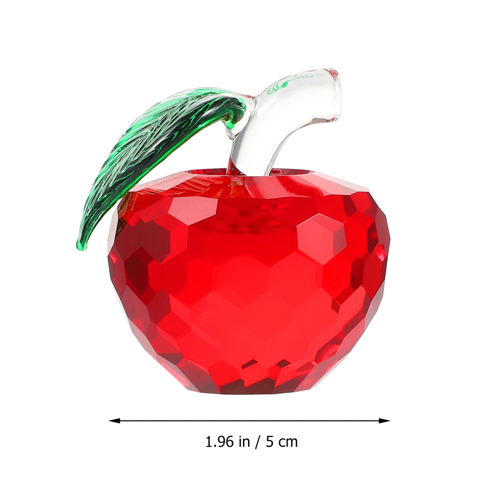 1Pc Christmas Eve Present Crystal Apple Craft Christmas Paperweight Decoration