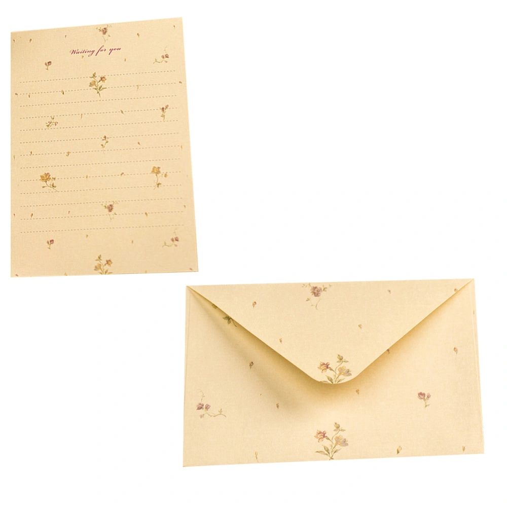 1 Set of Floral Writing Letter Paper Envelopes Writing Paper Envelopes Kit