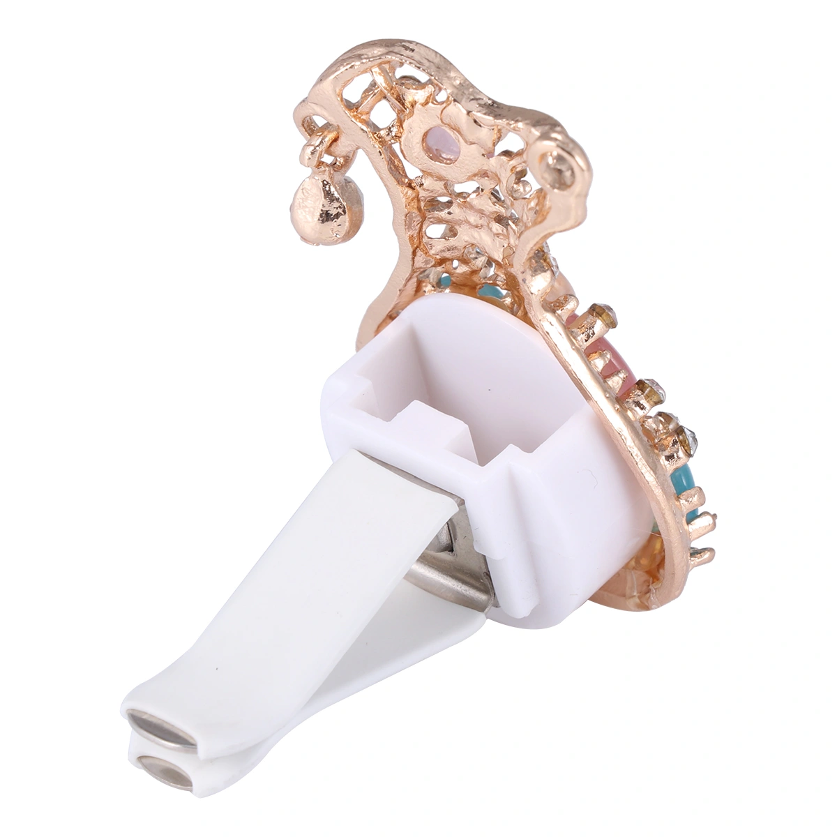 Crystal Car Perfume Clip Fashion Rhinestone Purse Shape Aromatherapy Diffuser Perfume Vent Clip Charms Auto Dashboard Sparkling Interior Decoration Gift with Random Cotton Pad
