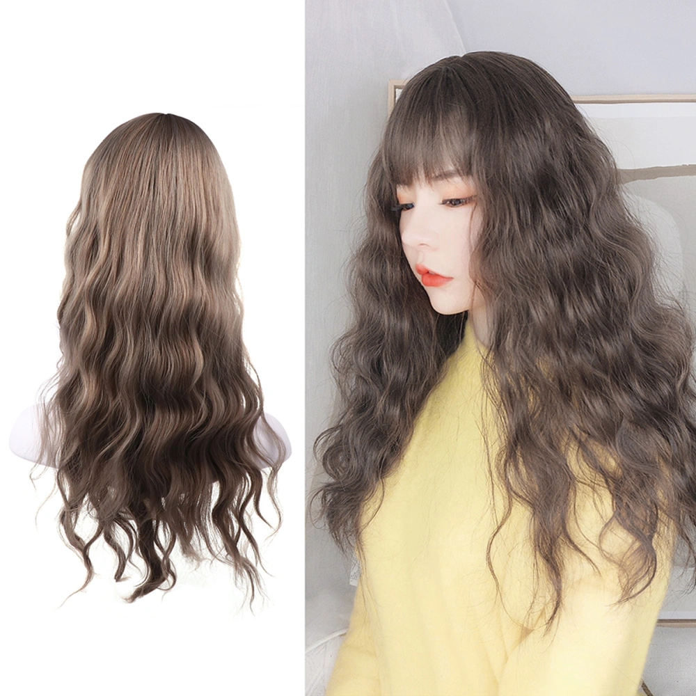 Styling Wig Wavy Wig Fake Hair Wig Long Curly Hair Wig for Girls Women