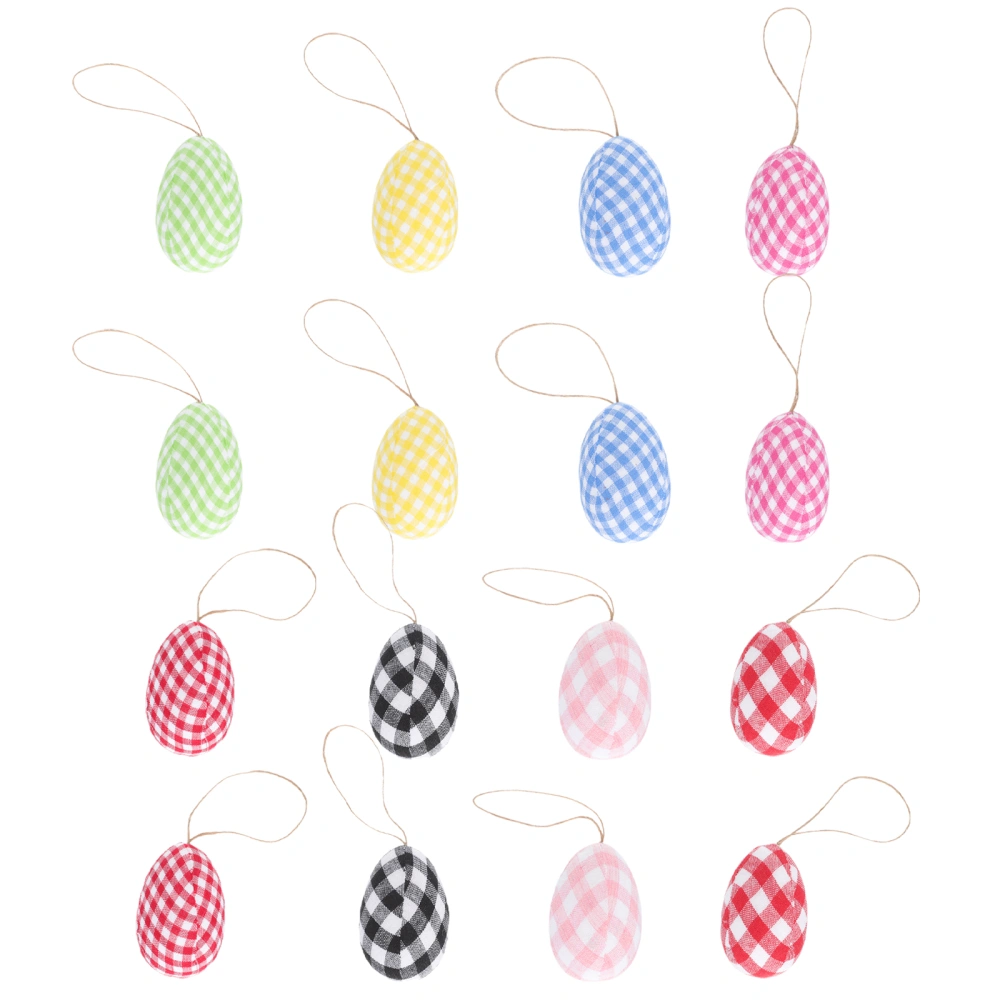 16Pcs Easter Egg Decors Easter Scene Pendants Festival Foams Hanging Decors