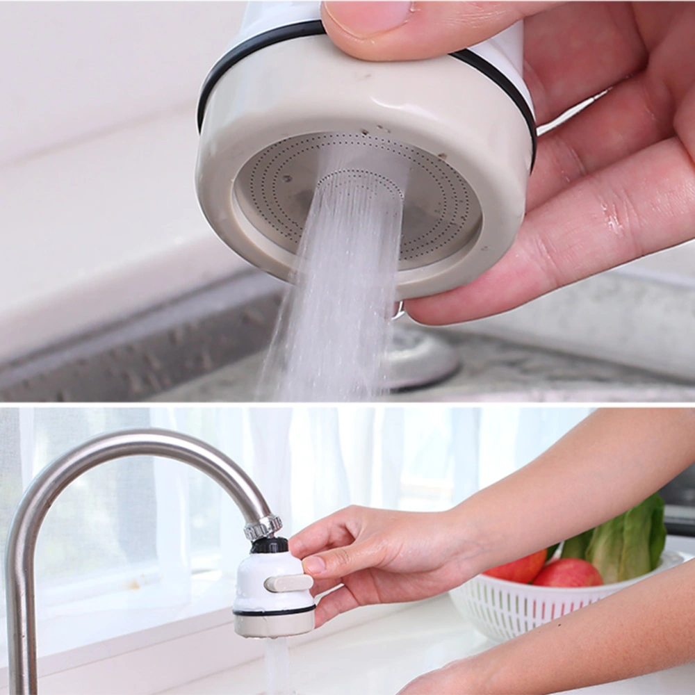 360°Rotating Faucet Kitchen Tap Universal Faucet Nozzle Splash-proof Water Tap Water Saving Filter Nozzle (Short Type)