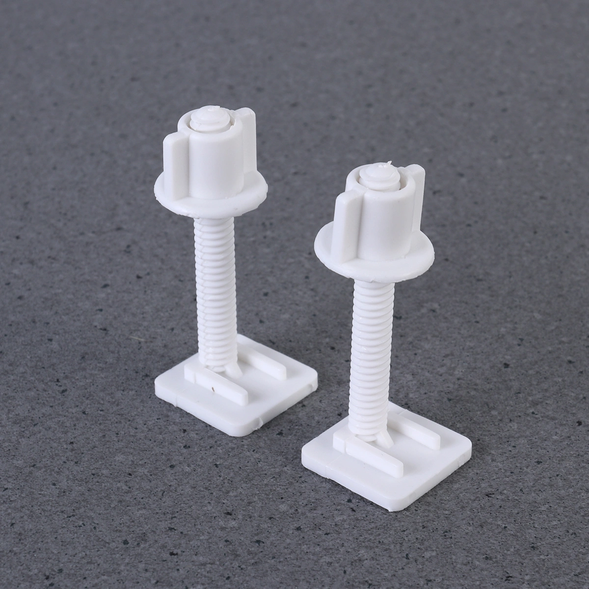 4Pcs Plastic Toilet Seat Hinge Bolt Screw with Nuts Set 27x27mm(Random Screw Style)