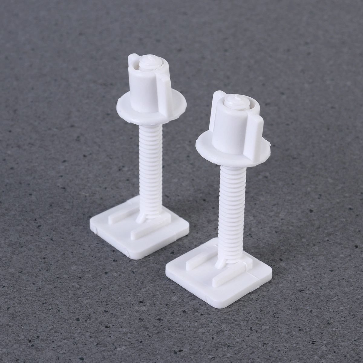 4Pcs Plastic Toilet Seat Hinge Bolt Screw with Nuts Set 27x27mm(Random Screw Style)