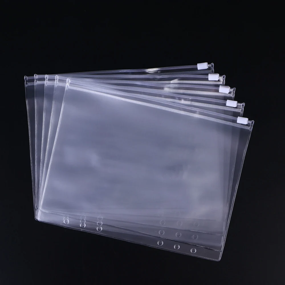 24pcs A5 Polypropylene Document Folder Clear Document Envelope Folder with Snap Button