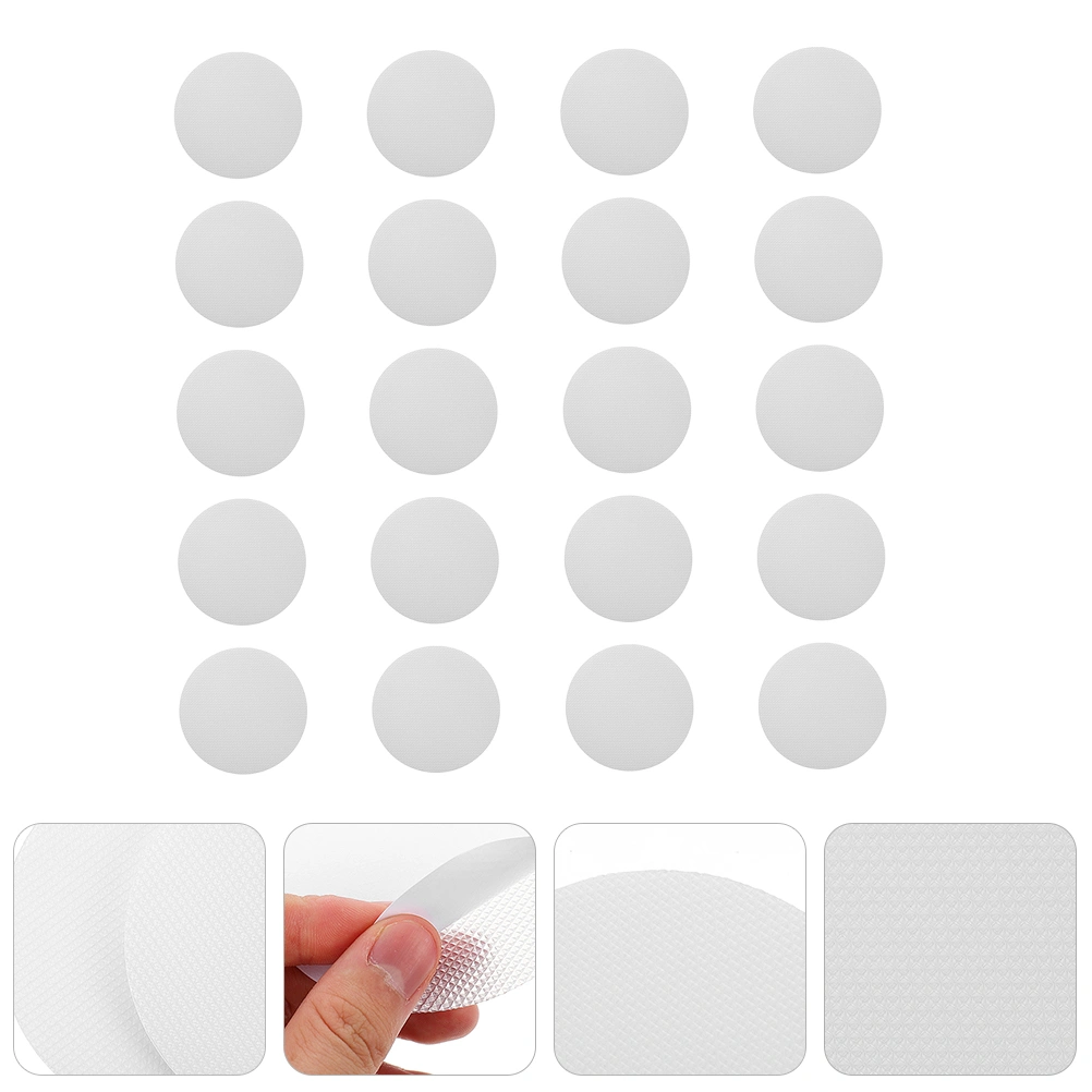 20pcs Bathroom Anti-slip Transparent Tape Anti-slip Shower Round Stickers