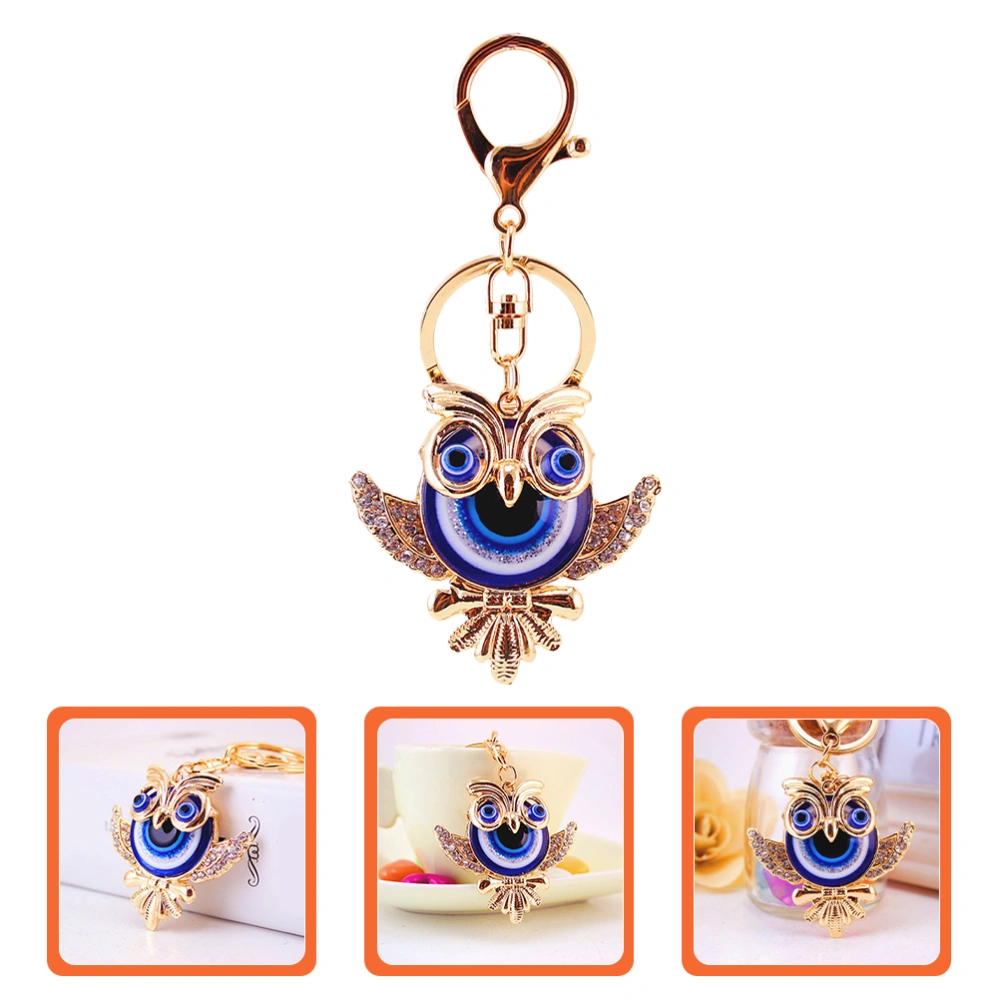 Evil Eye Owl Key Chain Creative Key Ring Holder Backpack Key Hanging Decoration