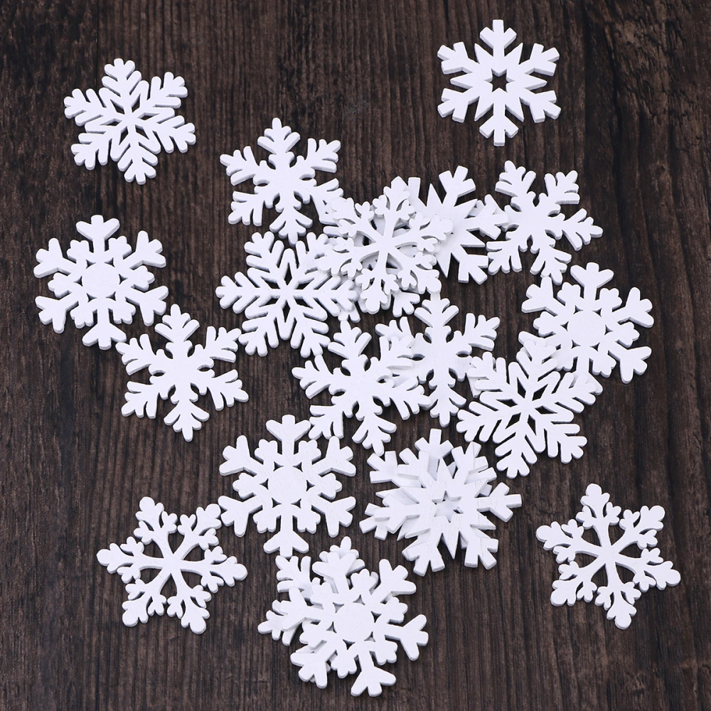 20pcs DIY Christmas Snowflake Hanging String Six-bar Three-dimensional Snowflake Hotel Shopping Mall Decoration (White)