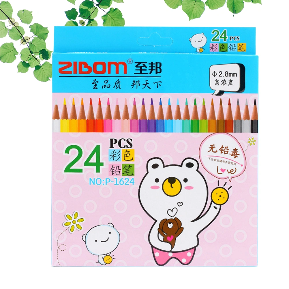 24Pcs High Concentration Colored Pencils Kids Graffiti Pencils Drawing Practice Pencils