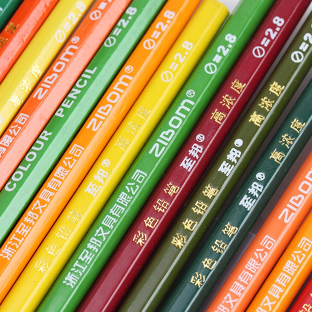 24Pcs High Concentration Colored Pencils Kids Graffiti Pencils Drawing Practice Pencils