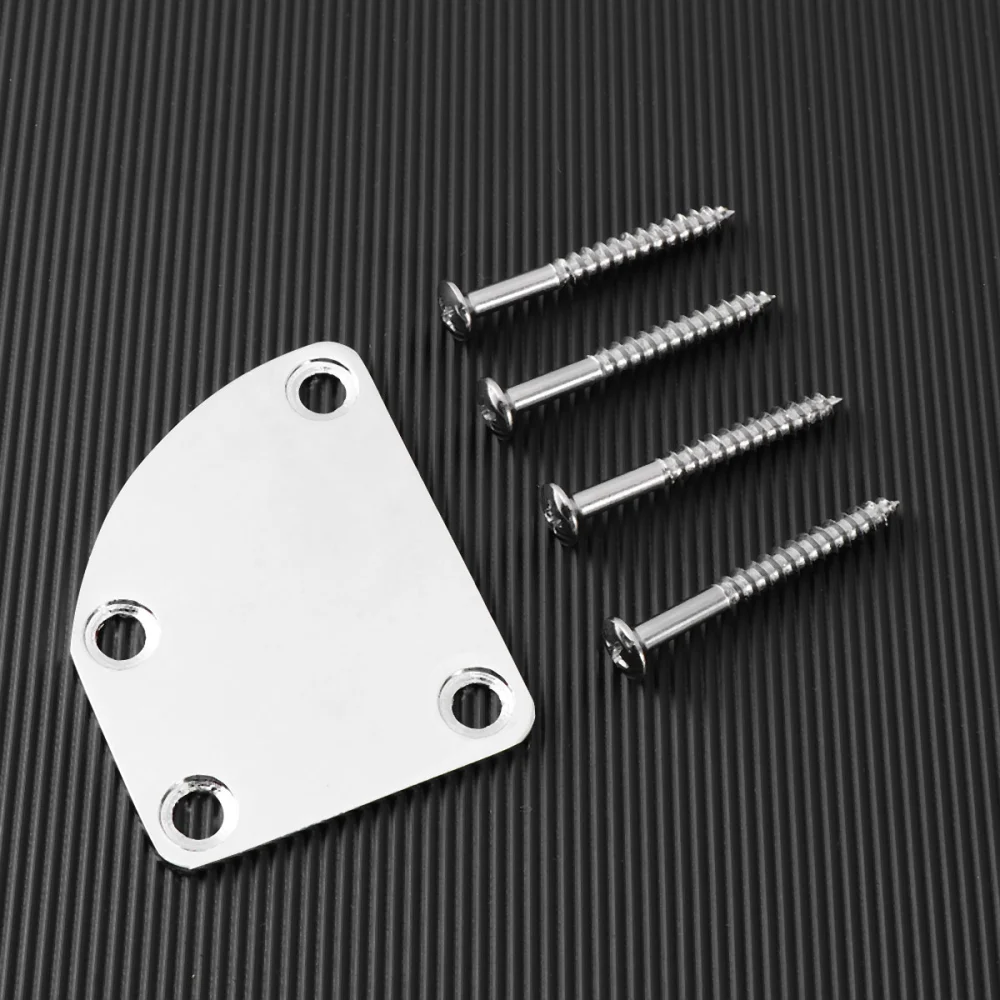 2pcs Electric Guitar Neck Plate Bass Guitar Neck Strength Connecting Board Joint Plate for Guitar Bass (Silver)