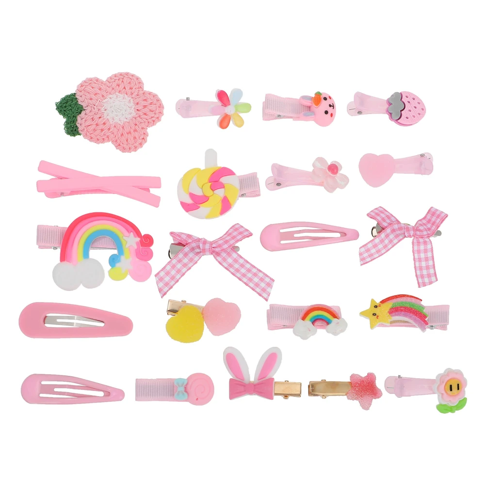 21pcs Children Hairpin Lovely Cartoon Hair Clip Bangs Hairpin Kids Headdress