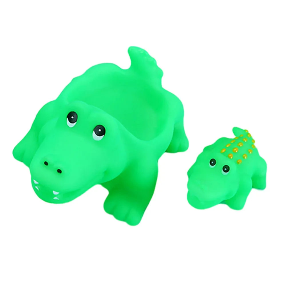 2pcs Kids Bathtub Toys Cartoon Crocodile Shape Toy Infant Water Play Toy Baby Plaything