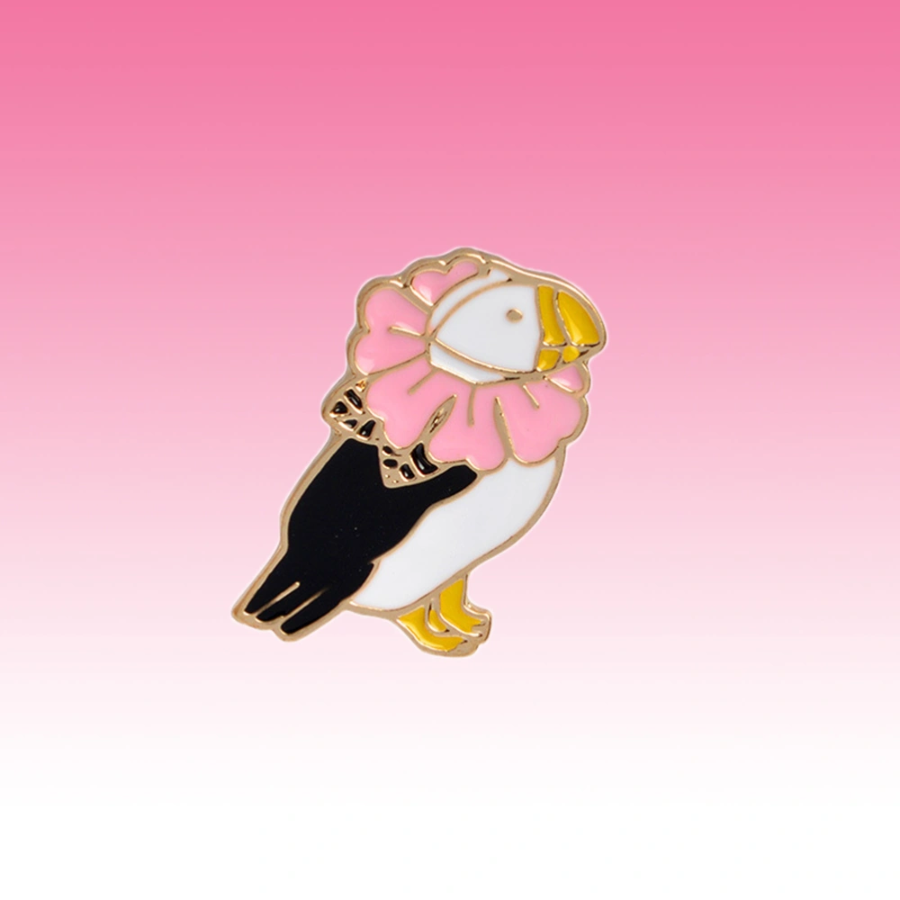 Creative Lovely Cartoon Jewelry Parrot Animal Brooch Collection of Hard Enamel Fibula Clothing Bag Decor for Women Girls Children