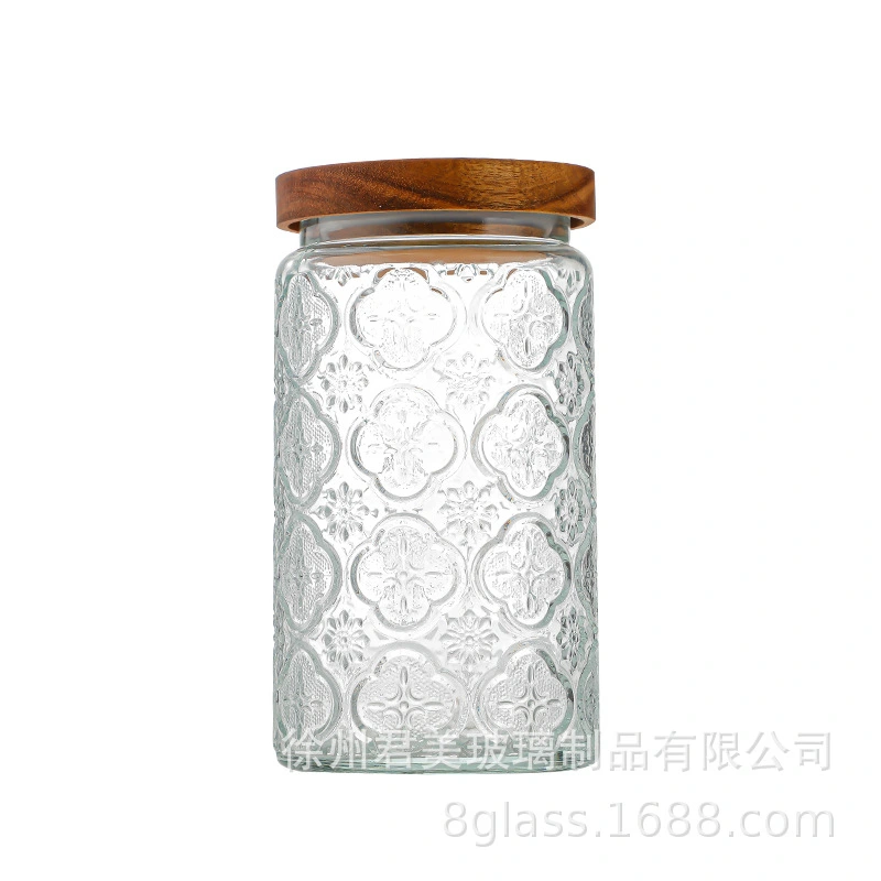 Grain Jar Transparent Jars Glass Container Glass Jars with Lid Glass Cookie Jar for Kitchen