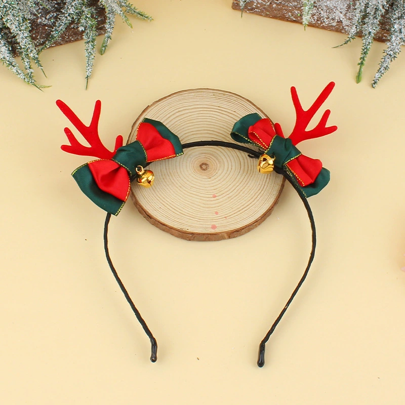 Christmas Headband Xmas Party Hair Band Antler Hair Band Decoration Bow Hair Accessory