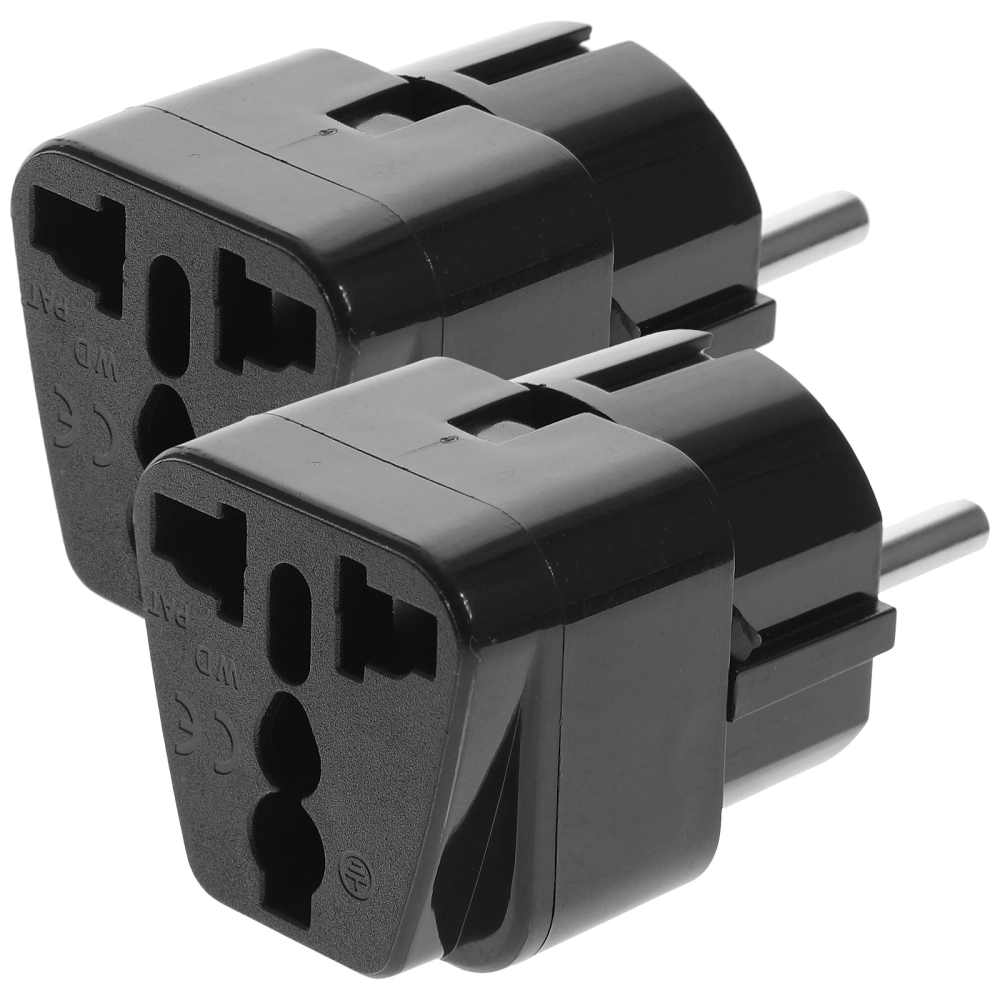 2pcs European Plug Adapter Extender Travel Ac Outlet Power Plug Adapter Eu Plug