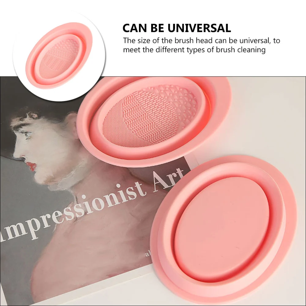 Creative Makeup Brush Cleaning Scrubber Bowl Silicone Foldable Brush Cleaner