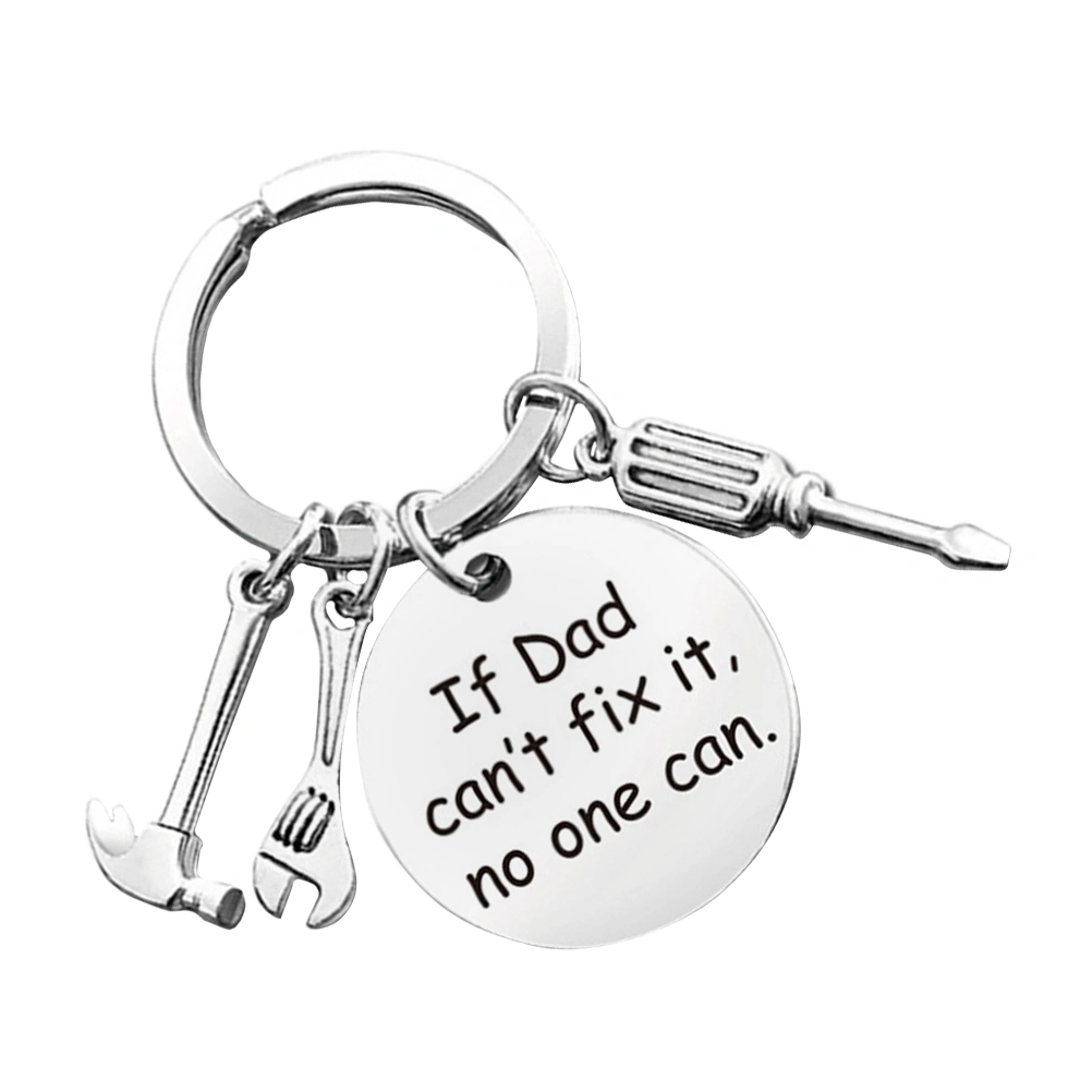 Dad Key Chain Stainless Steel Key Ring Gift Father’s Day Gift Fashion Accessory