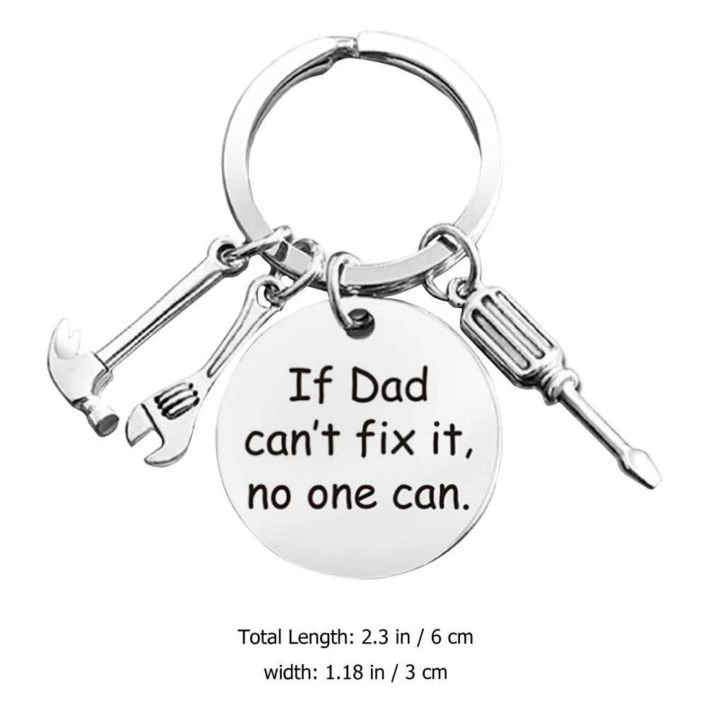 Dad Key Chain Stainless Steel Key Ring Gift Father’s Day Gift Fashion Accessory