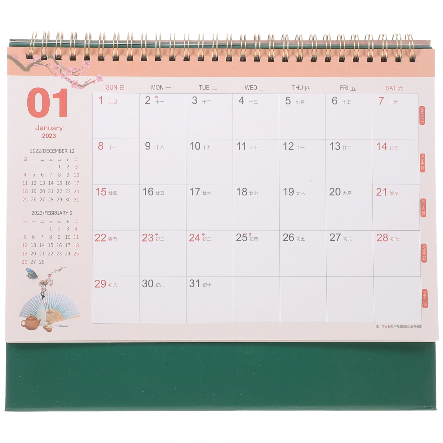 Household Calendar Daily Use Standing Calendar Decorative Monthly Calendar Home Supply