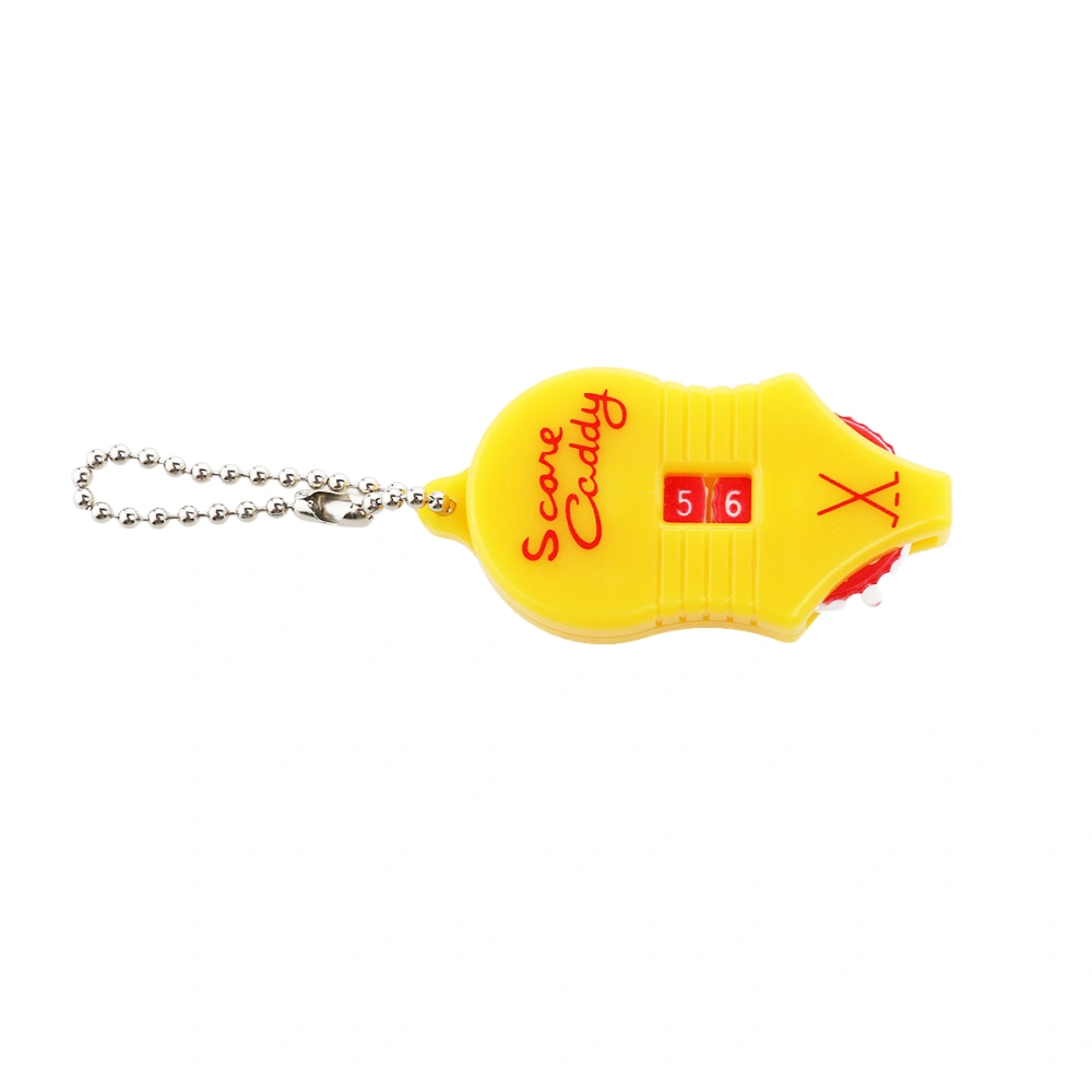 Mini Two Dial Score Keeper Counter with Key Chain (Yellow)