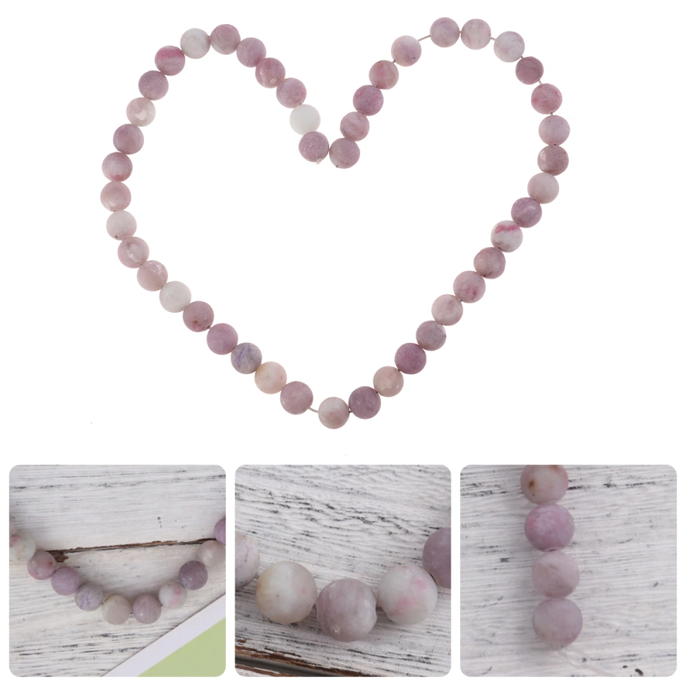 1 String Matte Purple Natural Stone Beads Round Spacer Loose Bead DIY Accessaries for Home Decor Craft Jewelry Making