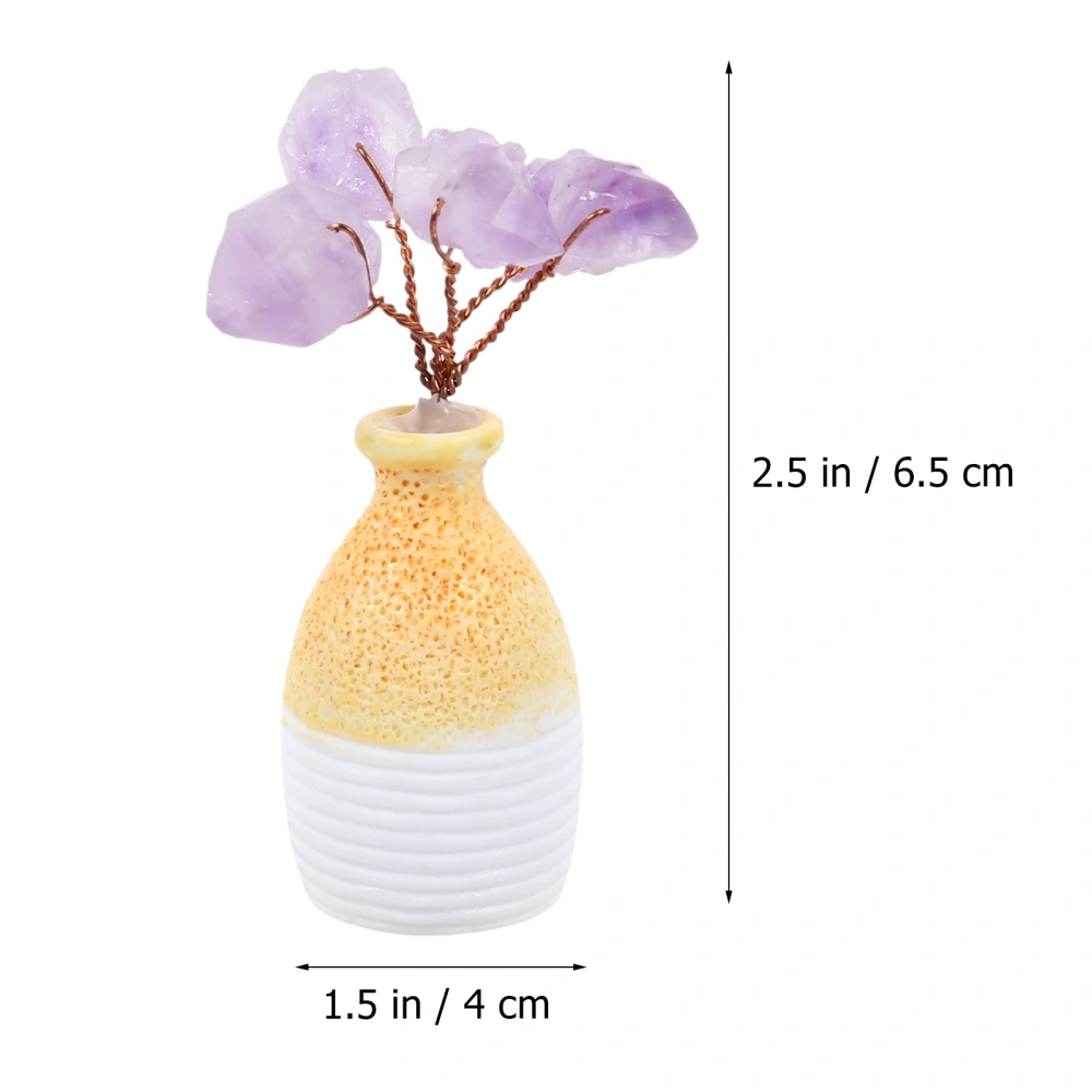 1pc Crystal Wishing Tree Bonsai Decor Desktop Adornment Tabletop Decor for Home