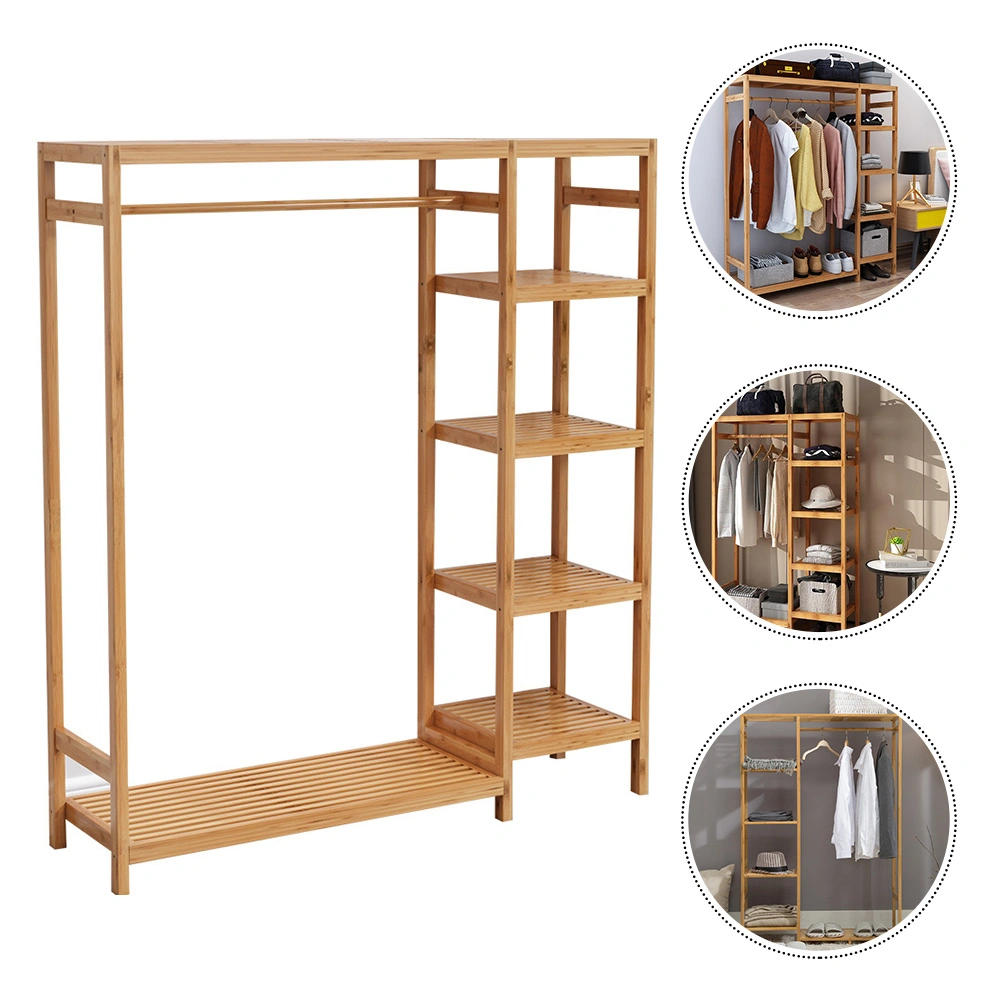 1pc Multifunction Garment Rack Clothes Coat Storage Shelf Clothes Drying Hanger