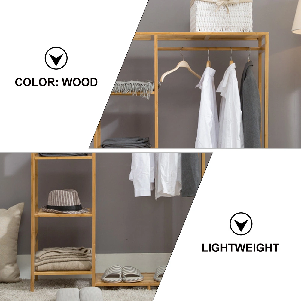 1pc Multifunction Garment Rack Clothes Coat Storage Shelf Clothes Drying Hanger