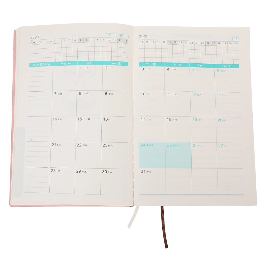 1pc Agenda Notepad Planning Notepad Creative Schedule Handbook Writing Notebook