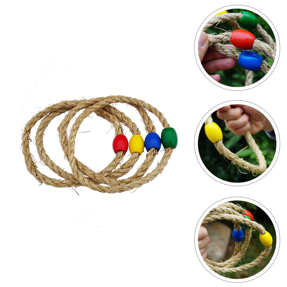 8PCS Funny Kids Ring Toss Game Colorful Throwing Ring Toy Baby Throwing Game