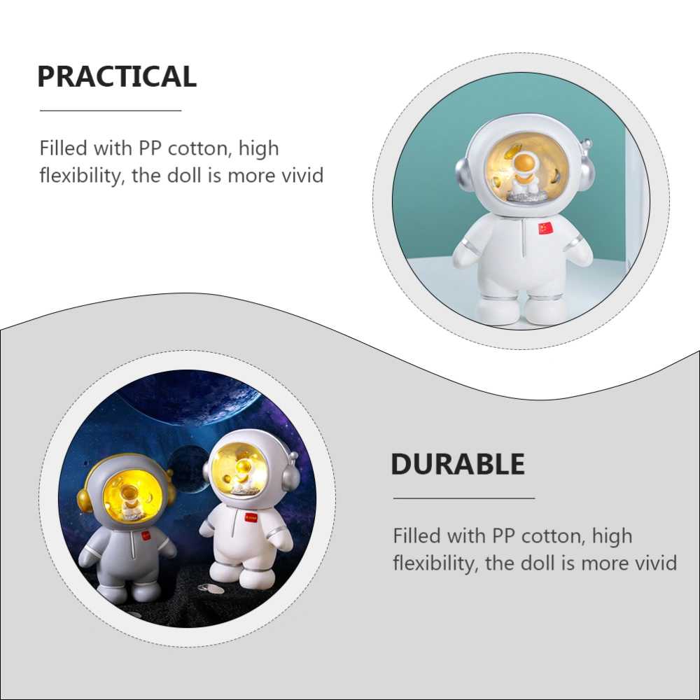 1pc Astronaut-shaped Coin Bank Night Light Children Bank Creative Adornment