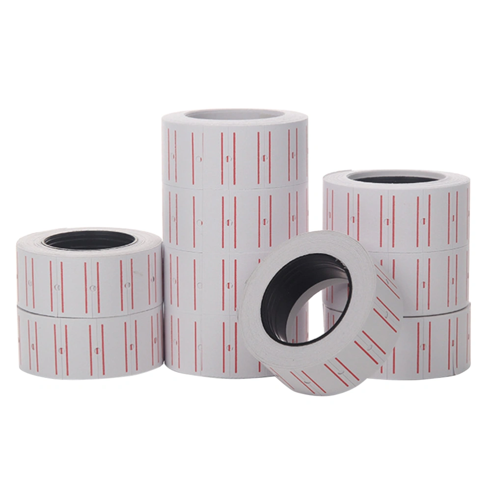 10 Rolls Price Tag Sticker Adhesive Code Paper Supermarket Price Tag Sticker