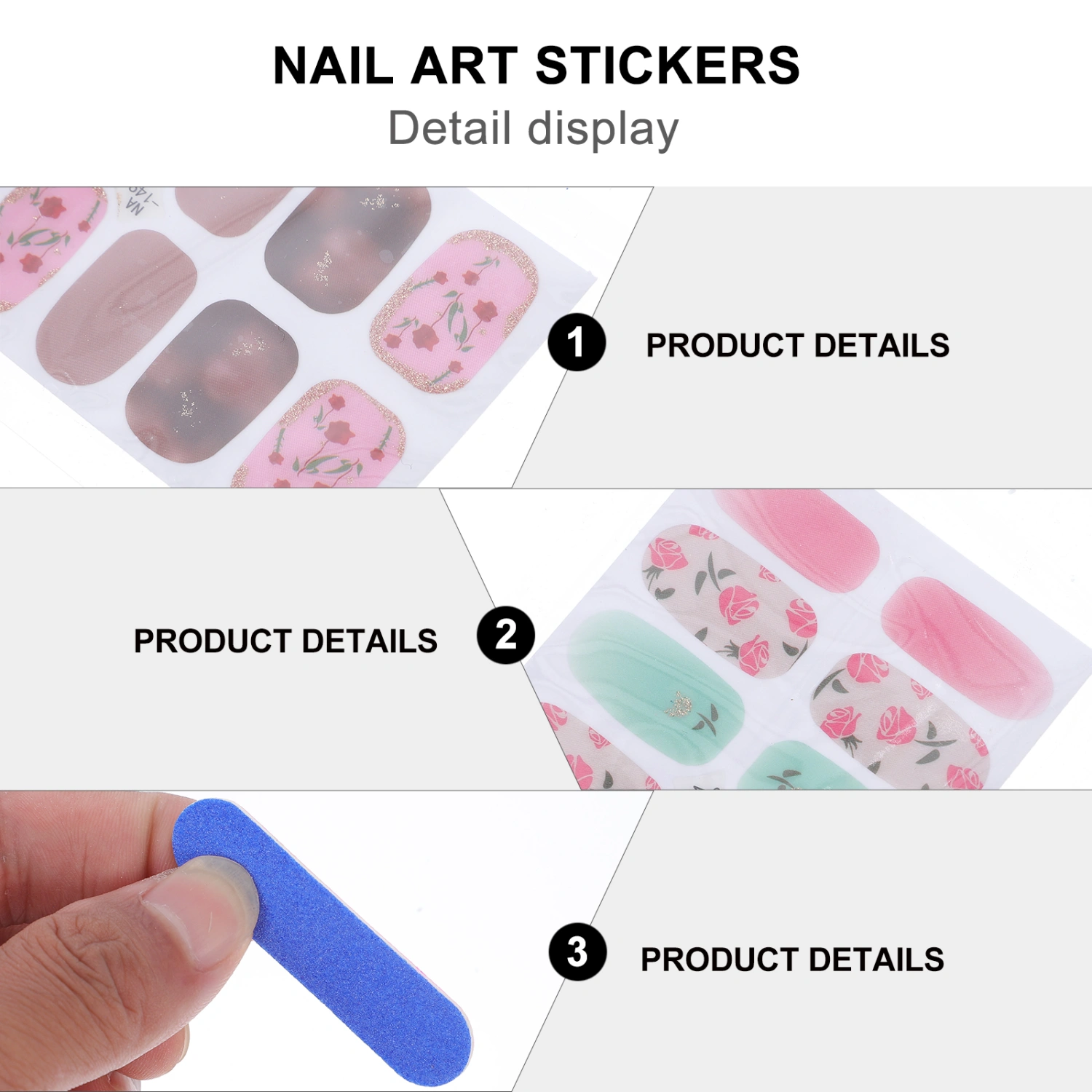 1 Set Manicure Decoracion Stylish Nail Stickers Self-adhesive Nail Stickers