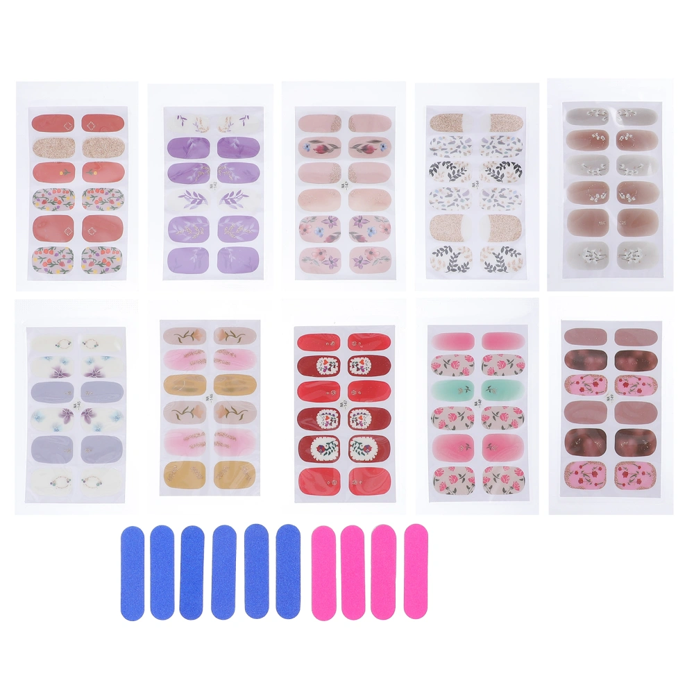 1 Set Manicure Decoracion Stylish Nail Stickers Self-adhesive Nail Stickers