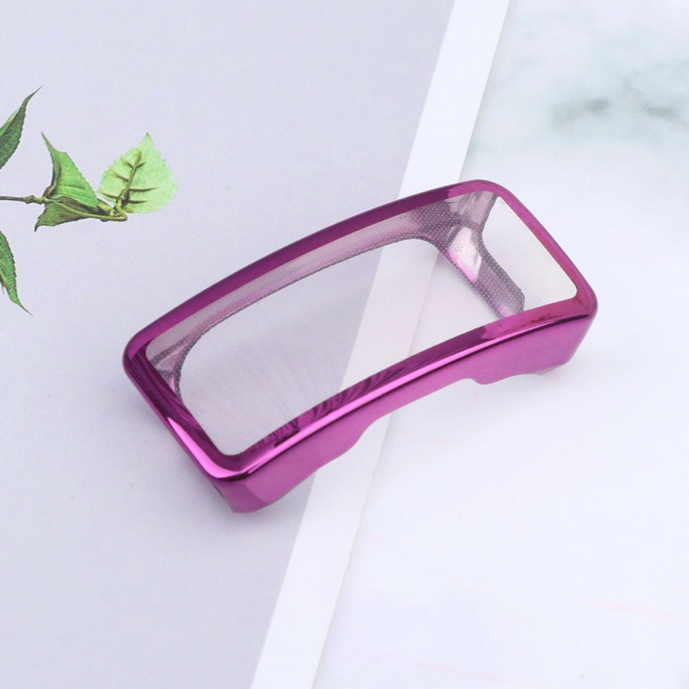 Plated Protective TPU Watch Case Comfortable Fingerprint-Proof Smart Watch Cover Protector Bumper Compatible for fitbit (Purple)