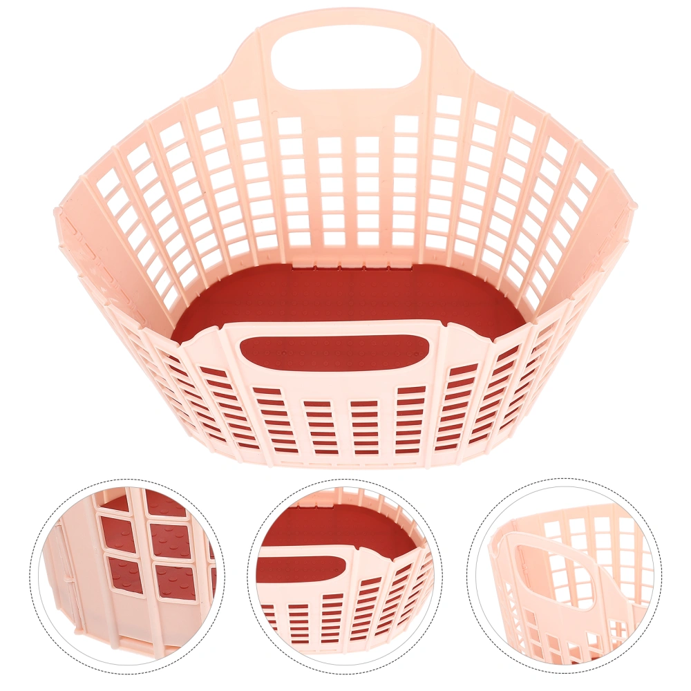 Foldable Storage Basket Fruits Vegetable Basket Handheld Storage Basket Bathroom Laundry Basket